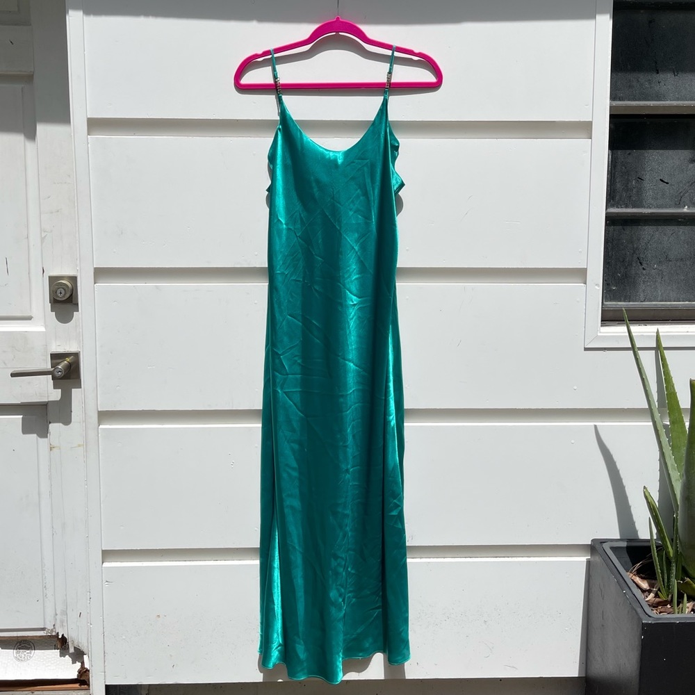 Vintage Satin Midi Dress
